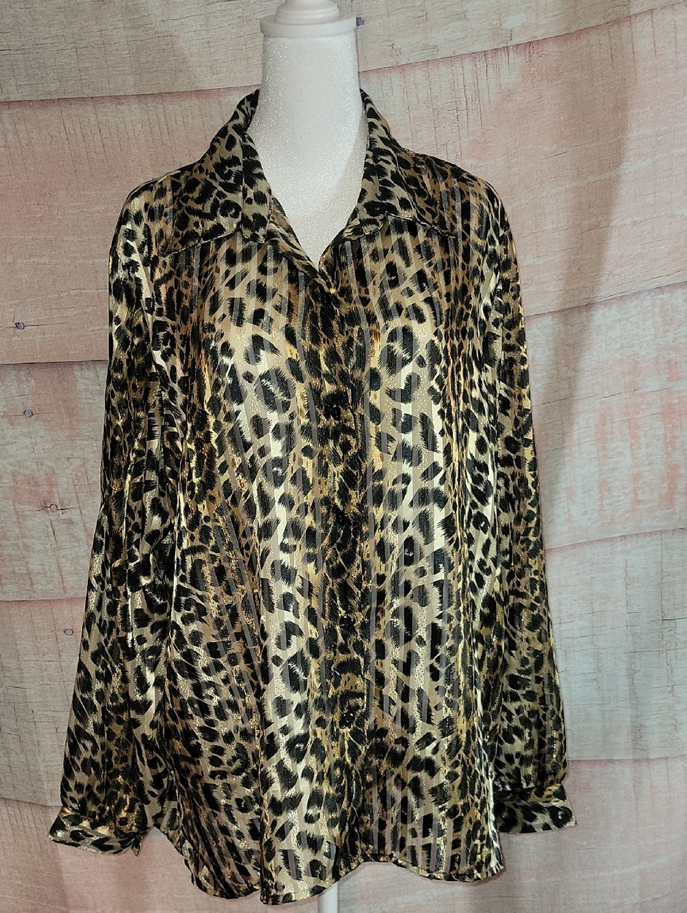 Joanna Leopard Print Button Down Shirt